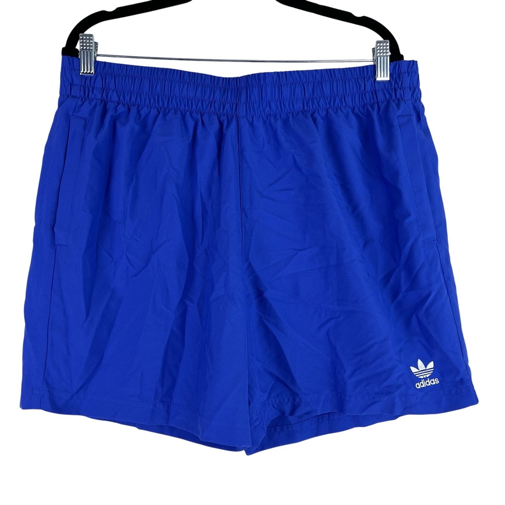 Adidas Mens Originals Trefoil Swimwear‎ Trunks Shorts XL Blue Mesh Liner NWT